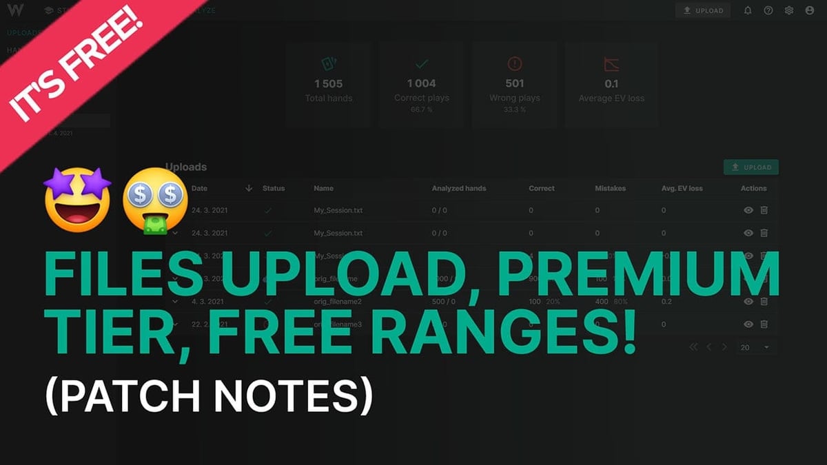 Files upload, Premium tier, and free ranges! A major update is here