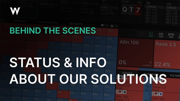 Status and info about our solutions